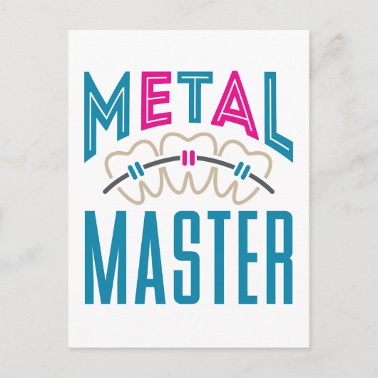 Metal Master Orthodontist Braces Briefkaart (Voorkant)