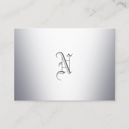 Metal Monogram Visitekaartje (Voorkant)