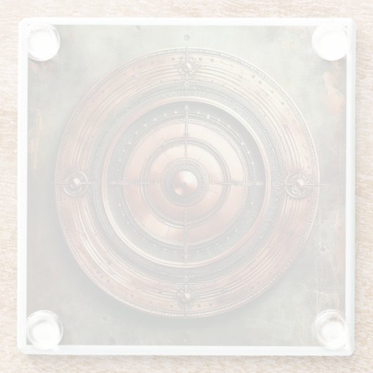 metal object  glazen onderzetter (Achterkant)