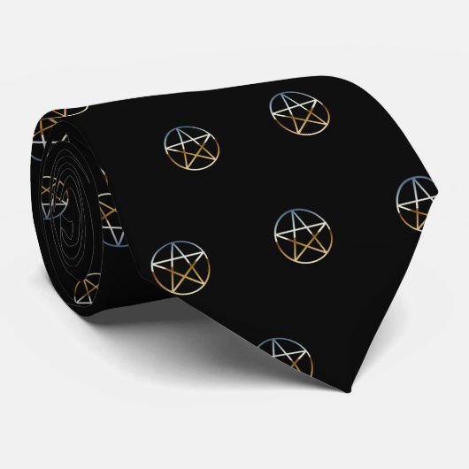 Metal Pentacle Stropdas (Opgerold)