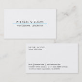 METAL PROFESIONAL ELEGANTE MODERNO MINIMALISTA VISITEKAARTJE (Voorkant / Achterkant)