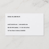 METAL PROFESIONAL ELEGANTE MODERNO MINIMALISTA VISITEKAARTJE (Achterkant)