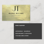 METAL PROFESIONAL ELEGANTE MODERNO ORO SIMPLE VISITEKAARTJE (Voorkant / Achterkant)