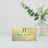 METAL PROFESIONAL ELEGANTE MODERNO ORO SIMPLE VISITEKAARTJE (Staand voorkant)