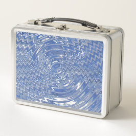 Metal Psychedelic blauw Lunchbox