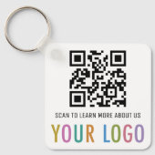 Metal QR Code Sleutelhanger Custom Business Logo S (Voorkant)