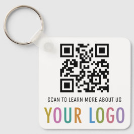 Metal QR Code Sleutelhanger Custom Business Logo S