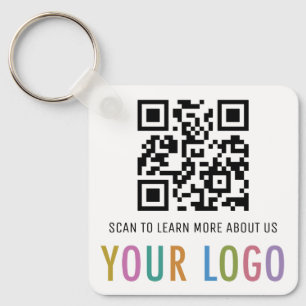Metal QR Code Sleutelhanger Custom Business Logo S
