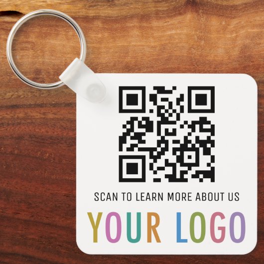 Metal QR Code Sleutelhanger Custom Business Logo S (Voorkant)