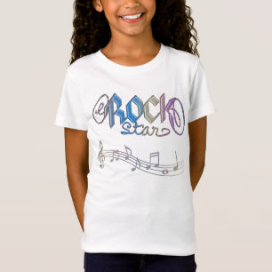 Metal Rainbow Rockstar merkt Kinder muziek op T-sh T-shirt