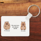 Metal Rectangle Sleutelhanger met beren auto (Voorkant)