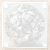 metal reflections design ball glazen onderzetter (Achterkant)