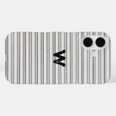 Metal Ridge Effect Monogrammed Gray Case-Mate iPhone Case (Achterkant (horizontaal))