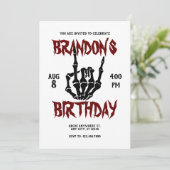 Metal Rock Verjaardag Kaart (Staand voorkant)