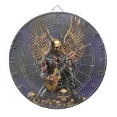 Metal- Rockgitarrist Hell 666 Dartboard Dartbord (Voorkant)