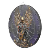 Metal- Rockgitarrist Hell 666 Dartboard Dartbord (Voorkant Rechts)