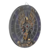 Metal- Rockgitarrist Hell 666 Dartboard Dartbord (Voorkant Links)