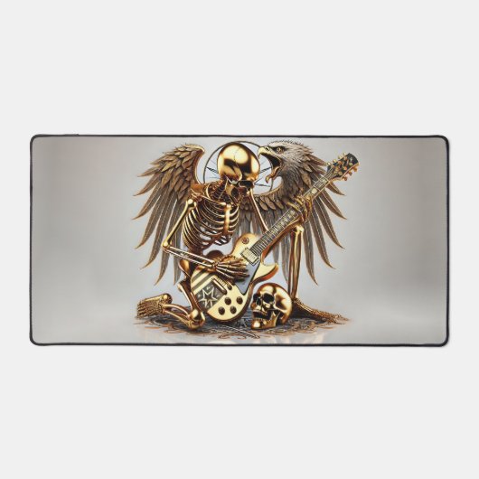 Metal Rockgitarrist mit Adler und Flügel Bureaumat (Voorkant)