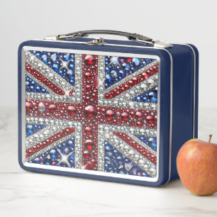 Metal Roestvrij Lunchbox met Britse kleuren