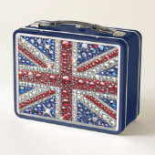 Metal Roestvrij Lunchbox met Britse kleuren (Achterkant)