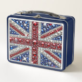 Metal Roestvrij Lunchbox met Britse kleuren (Voorkant)