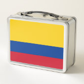 Metal Roestvrij Lunchbox met Colombiaanse vlag (Achterkant)