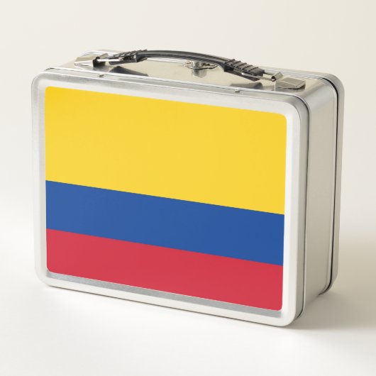 Metal Roestvrij Lunchbox met Colombiaanse vlag (Achterkant)