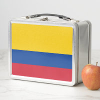 Metal Roestvrij Lunchbox met Colombiaanse vlag