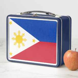 Metal Roestvrij Lunchbox met Filipijnse vlag
