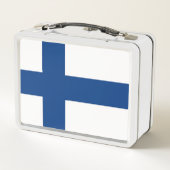Metal Roestvrij Lunchbox met Finse vlag (Achterkant)