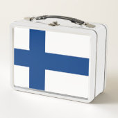 Metal Roestvrij Lunchbox met Finse vlag (Voorkant)