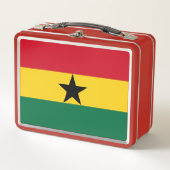 Metal Roestvrij Lunchbox met Ghanese vlag (Voorkant)