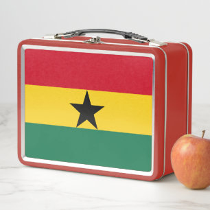 Metal Roestvrij Lunchbox met Ghanese vlag
