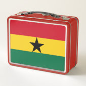 Metal Roestvrij Lunchbox met Ghanese vlag (Achterkant)