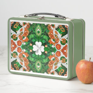 Metal Roestvrij Lunchbox met Ierland Kleuren