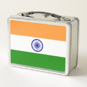 Metal Roestvrij Lunchbox met India vlag (Achterkant)