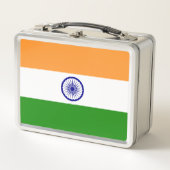 Metal Roestvrij Lunchbox met India vlag (Voorkant)