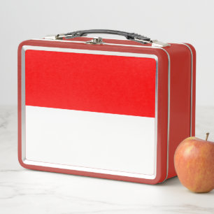 Metal Roestvrij Lunchbox met Indonesische vlag
