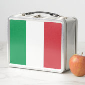 Metal Roestvrij Lunchbox met Italiaanse vlag (In situ)
