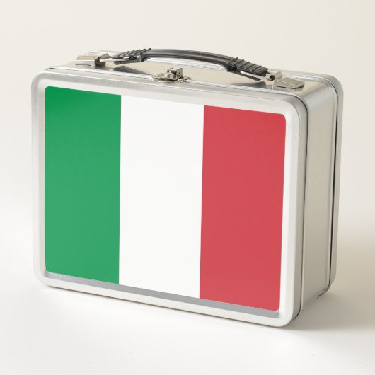 Metal Roestvrij Lunchbox met Italiaanse vlag (Voorkant)