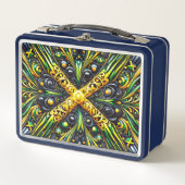 Metal Roestvrij Lunchbox met Jamaicaanse kleuren (Voorkant)
