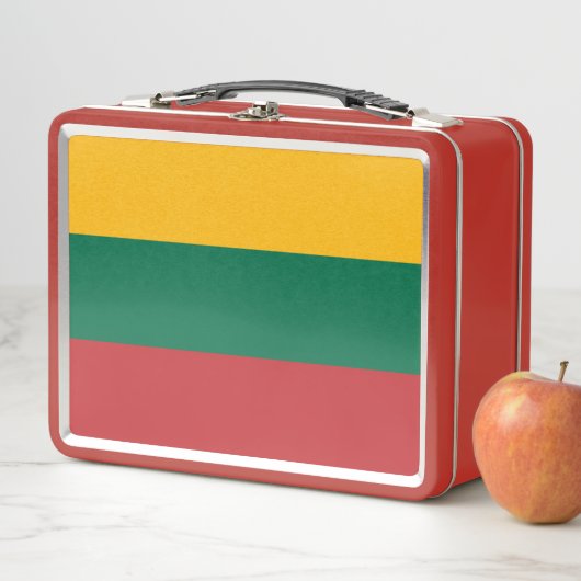 Metal Roestvrij Lunchbox met Litouwse vlag (In situ)