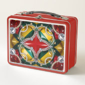 Metal Roestvrij Lunchbox met Los Angeles Kleuren (Voorkant)