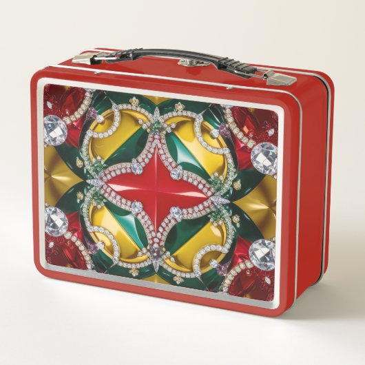 Metal Roestvrij Lunchbox met Los Angeles Kleuren (Achterkant)