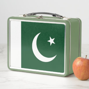 Metal Roestvrij Lunchbox met Pakistaanse vlag