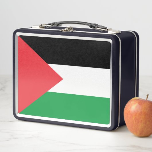 Metal Roestvrij Lunchbox met Palestijnse vlag (In situ)