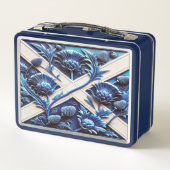Metal Roestvrij Lunchbox met Schotse distels (Achterkant)