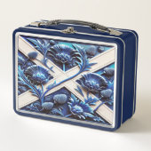 Metal Roestvrij Lunchbox met Schotse distels (Voorkant)