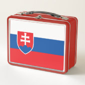 Metal Roestvrij Lunchbox met Slovakije vlag (Voorkant)