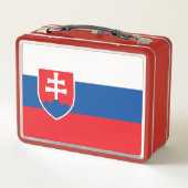 Metal Roestvrij Lunchbox met Slovakije vlag (Achterkant)